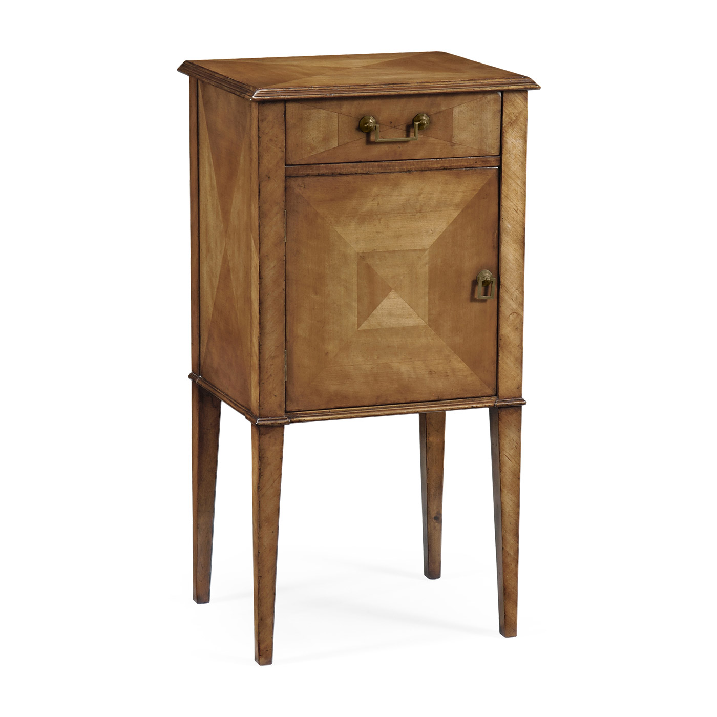 Pair of satinwood bedside cabinets