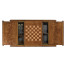 Rectangular walnut games coffee table