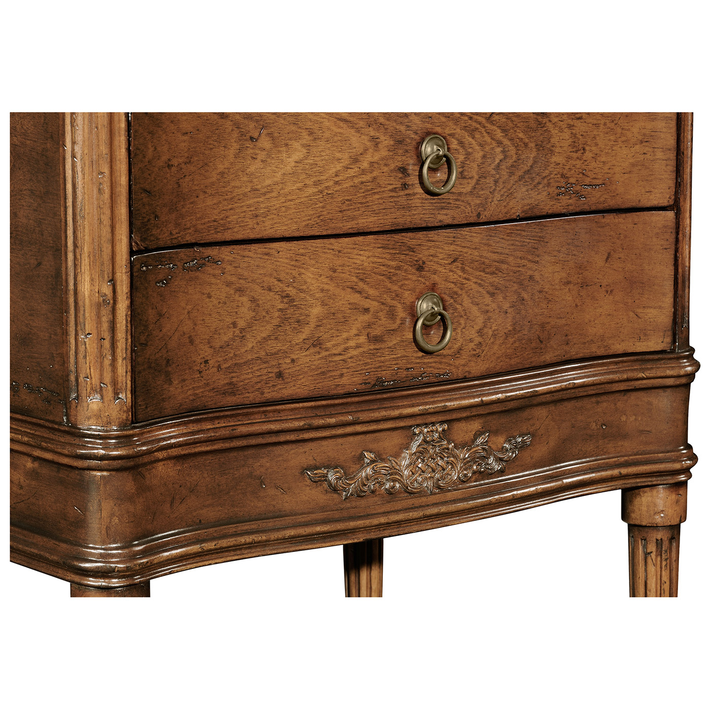 Walnut Chest or Collectors Cabinet on Stand