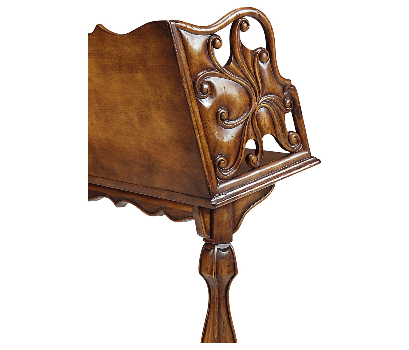 Victorian Walnut Floor Standing Book Trough