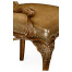 George I style walnut kidney desk chair with medium antique chestnut leather