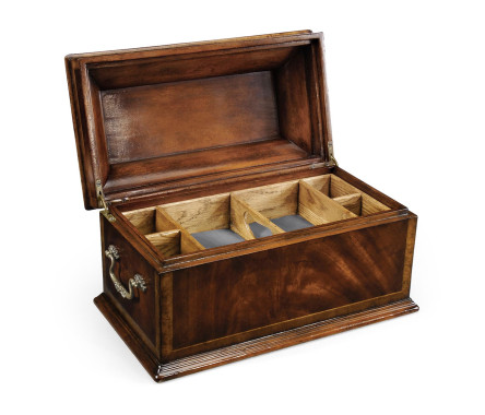 Crotch Mahogany Coffer Jewellery Box