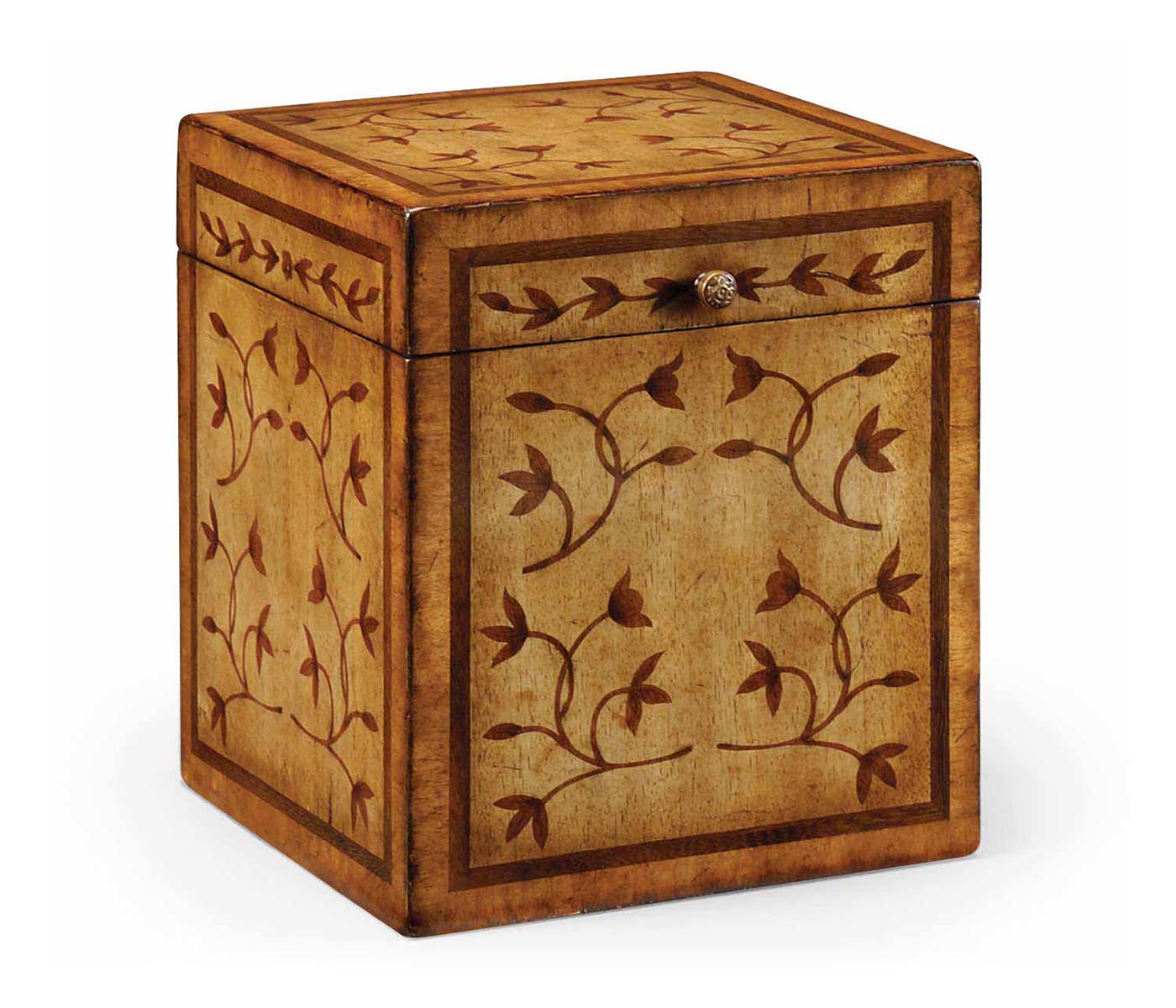 Sheraton Style Square Marquetry Box