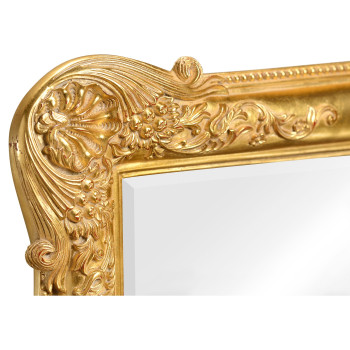 French 19th century tall rectangular gilded mirror (Plain)