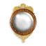 Regency walnut & gilt round convex églomisé mirror (Medium)