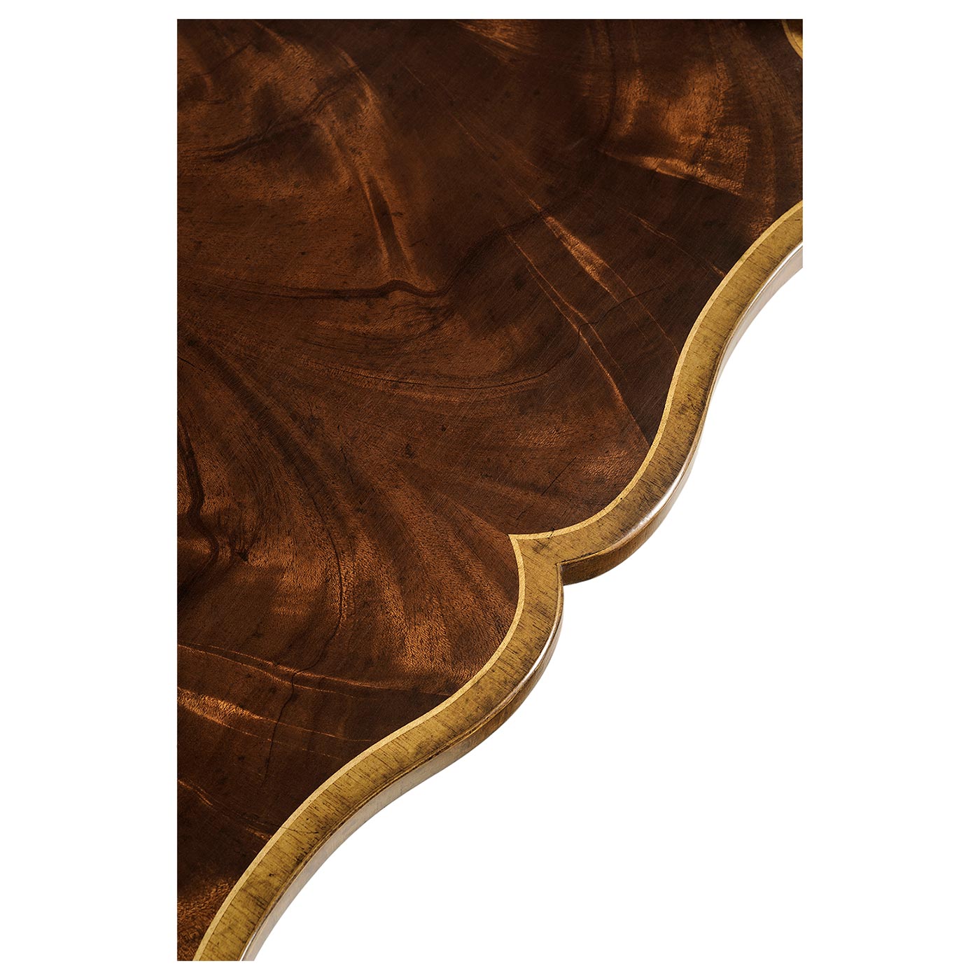 Mahogany Scalloped Console