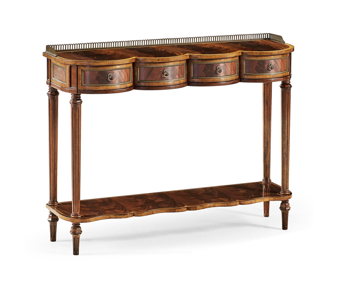 Mahogany Scalloped Console
