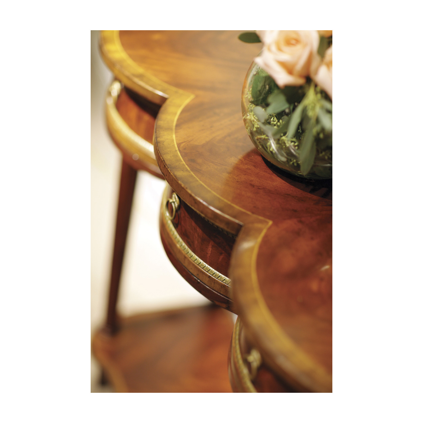 Mahogany Scalloped Console