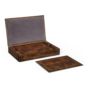 Placemats Box with Patchwork Crotch Mahogany Veneer