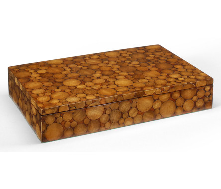 Circular Veneered Place -Mat Box