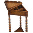 Queen anne triangular lamp table
