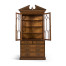 Walnut Glazed Display Cabinet with Drawers