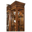Triple Breakfront Walnut Display Cabinet with Pediment