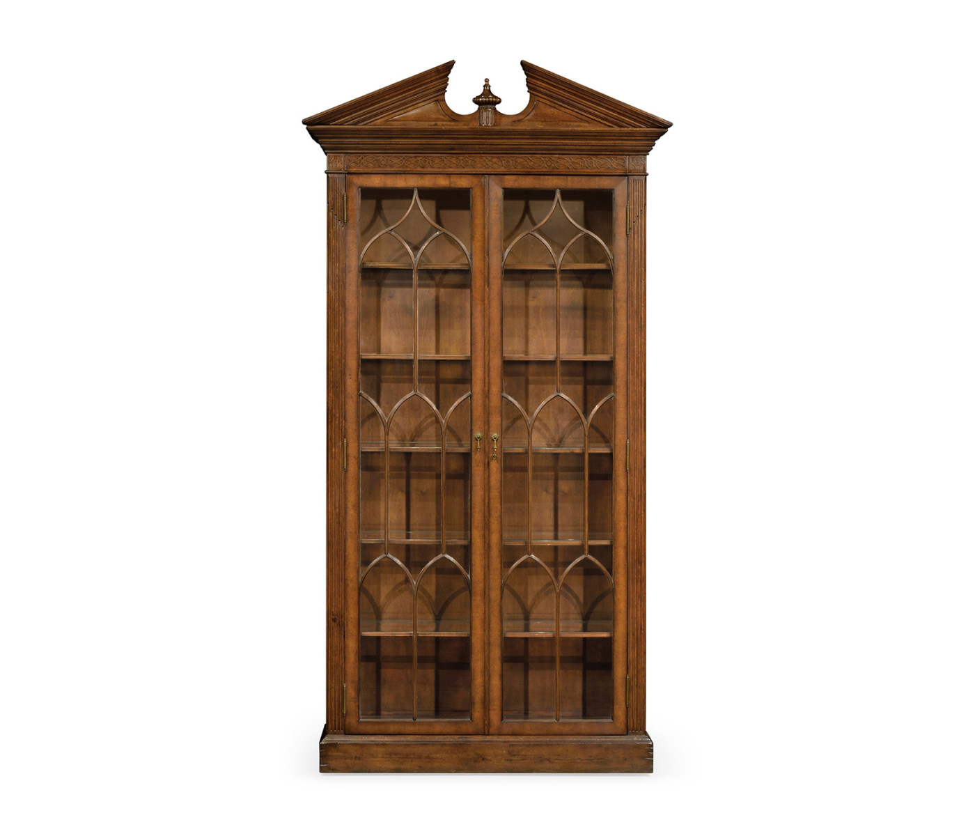 Glazed Walnut Display Cabinet