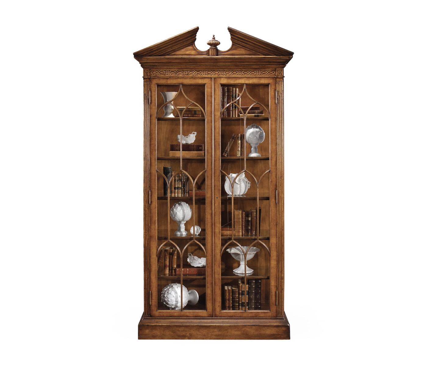 Glazed Walnut Display Cabinet