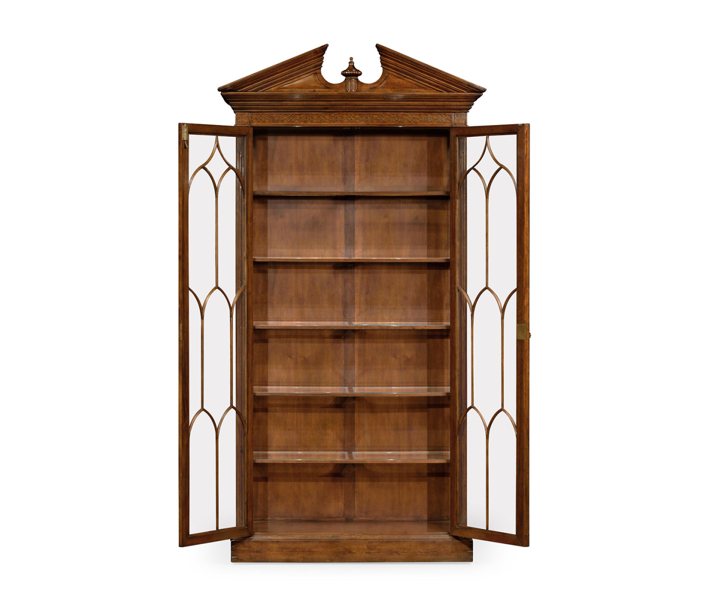 Glazed Walnut Display Cabinet