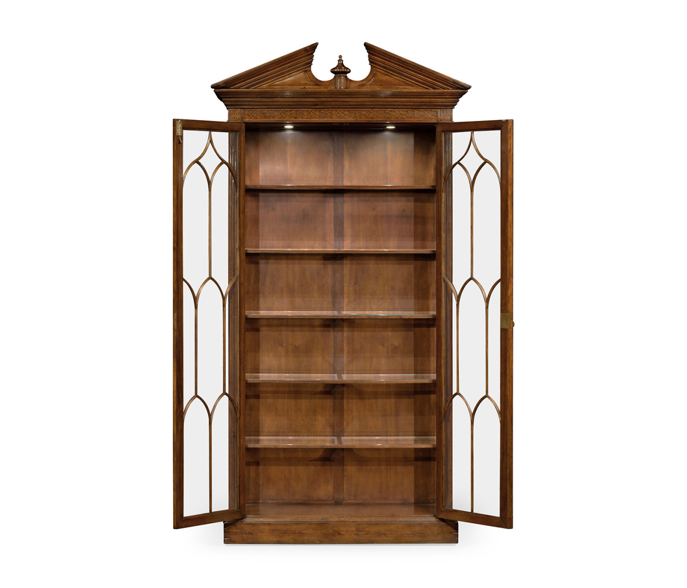 Glazed Walnut Display Cabinet