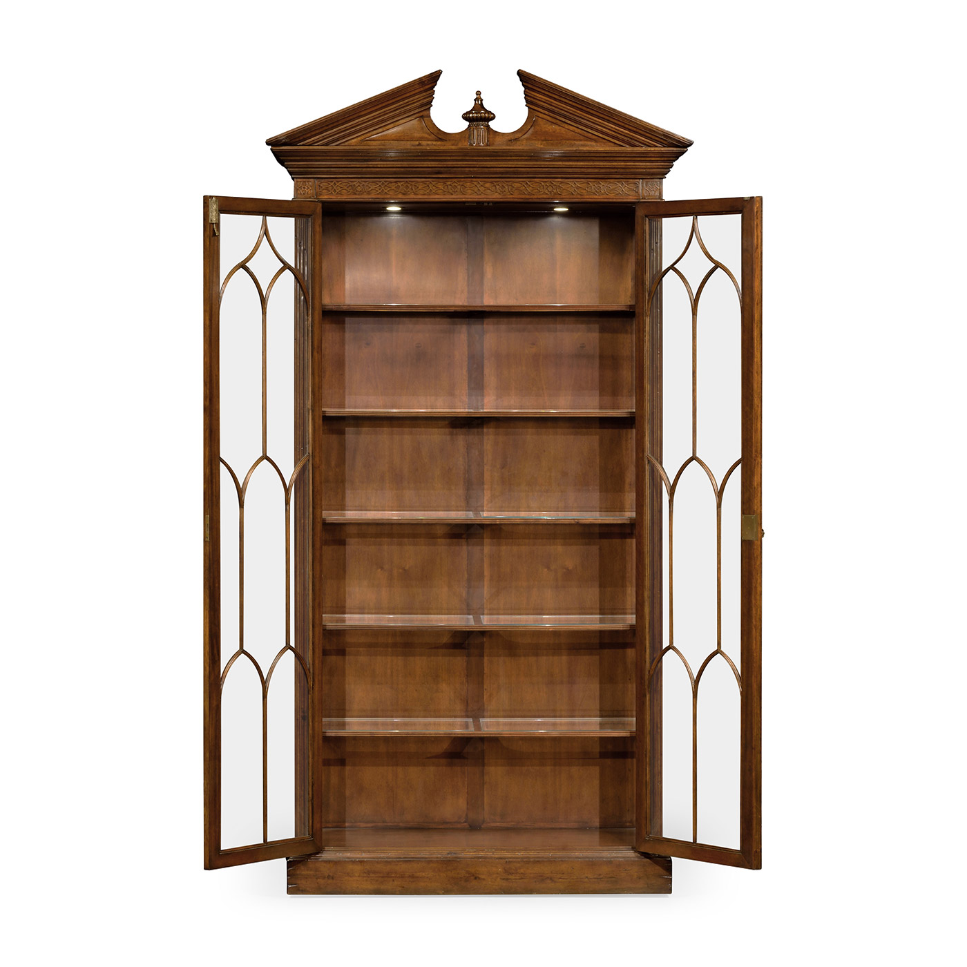 Glazed Walnut Display Cabinet