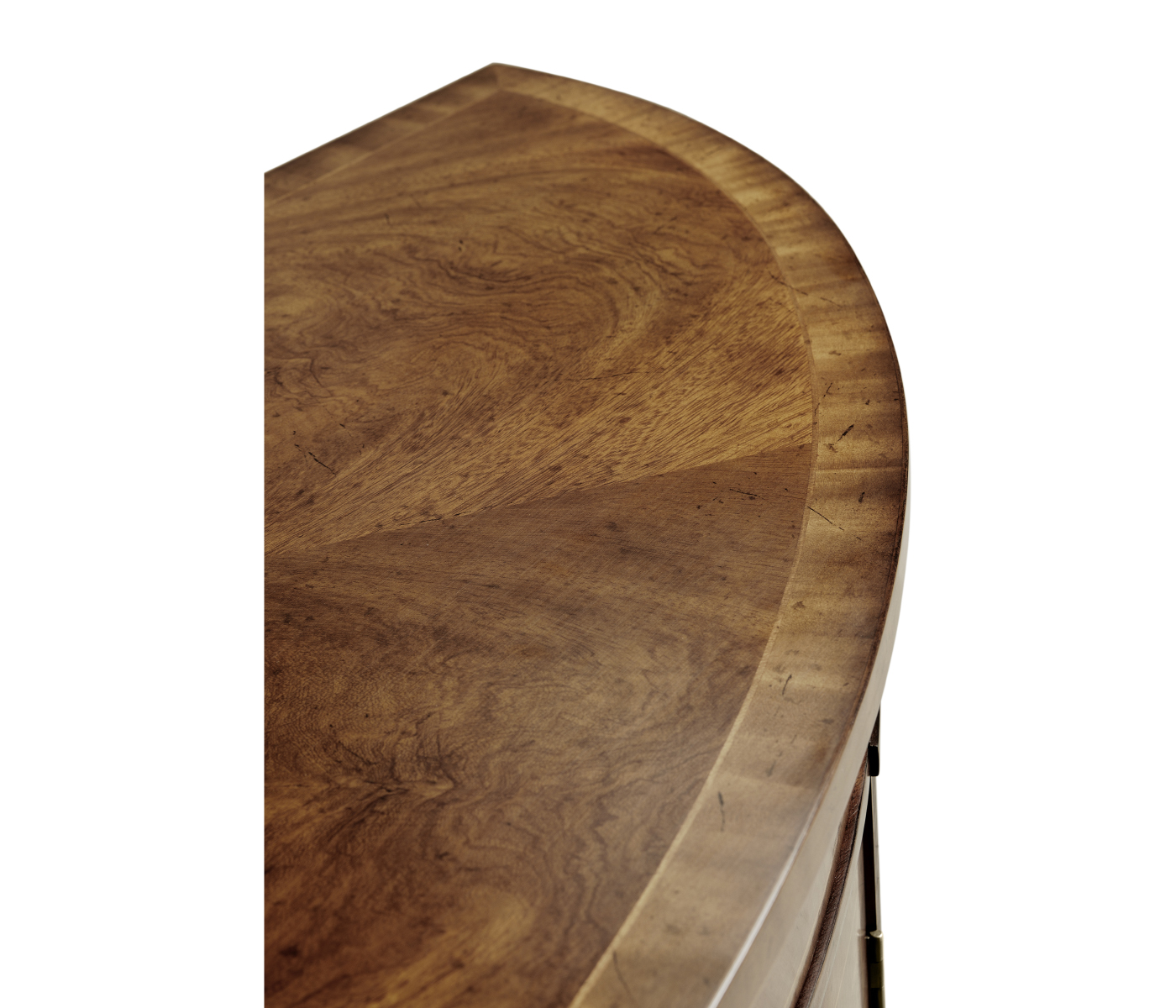 Crotch Walnut Demilune Sideboard