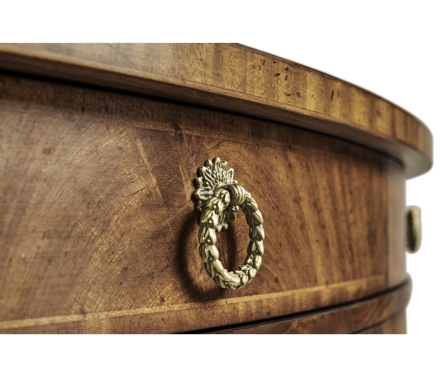 Crotch Walnut Demilune Sideboard