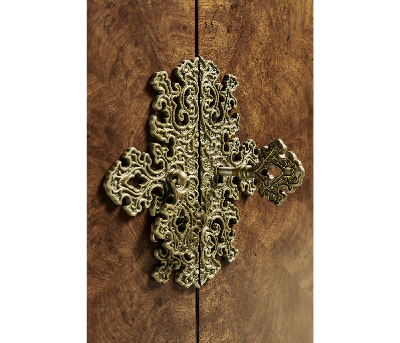 Crotch Walnut Demilune Sideboard