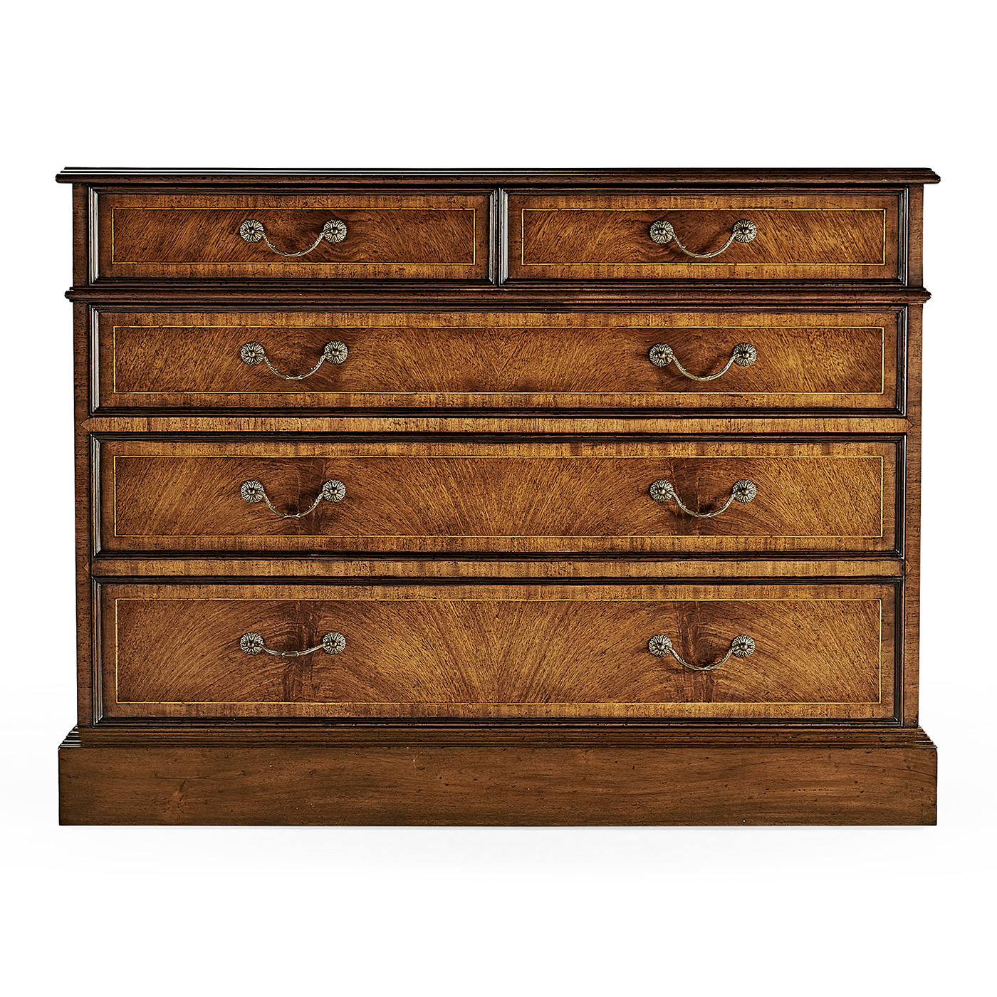 Walnut office chest of drawers with hanging file storage