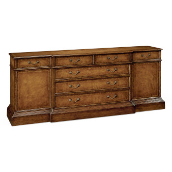Walnut office sideboard with hanging file storage