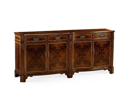 Mahogany Double Serpentine Sideboard