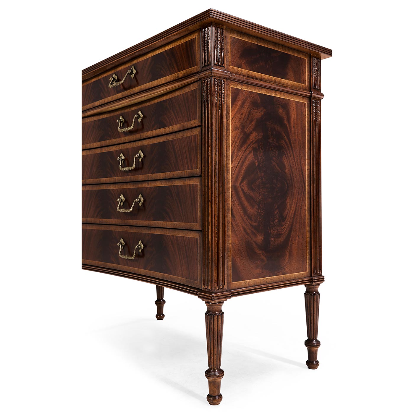 Buckingham Mahogany Chest of Drawers with Concave Profile