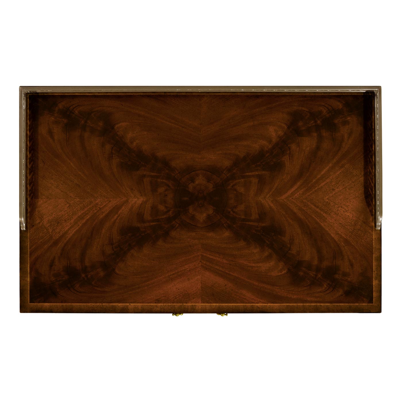 Mahogany Bedside Table with Brass Gallery