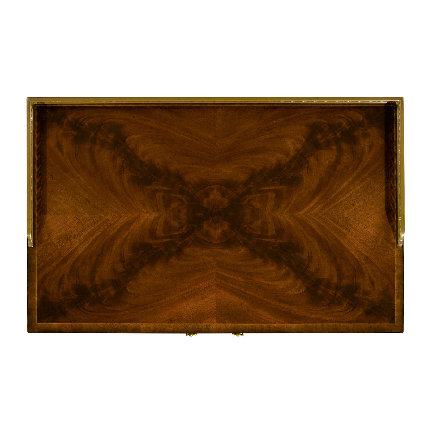 Mahogany Bedside Table with Brass Gallery