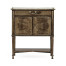 Bleached Mahogany Bedside Table with Brass Gallery