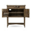 Bleached Mahogany Bedside Table with Brass Gallery