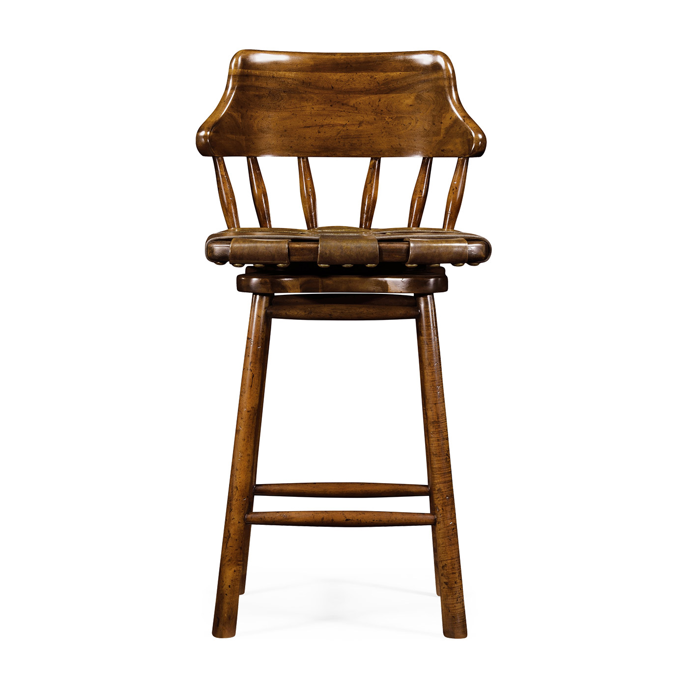 Country Style Leather Counter Stools