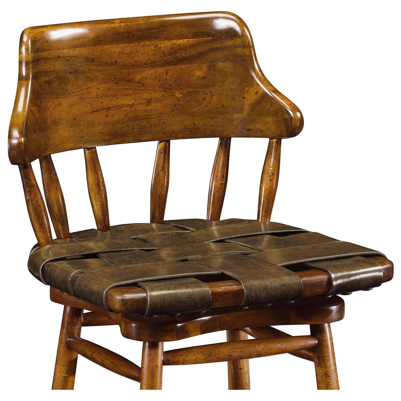 Country Style Leather Counter Stools