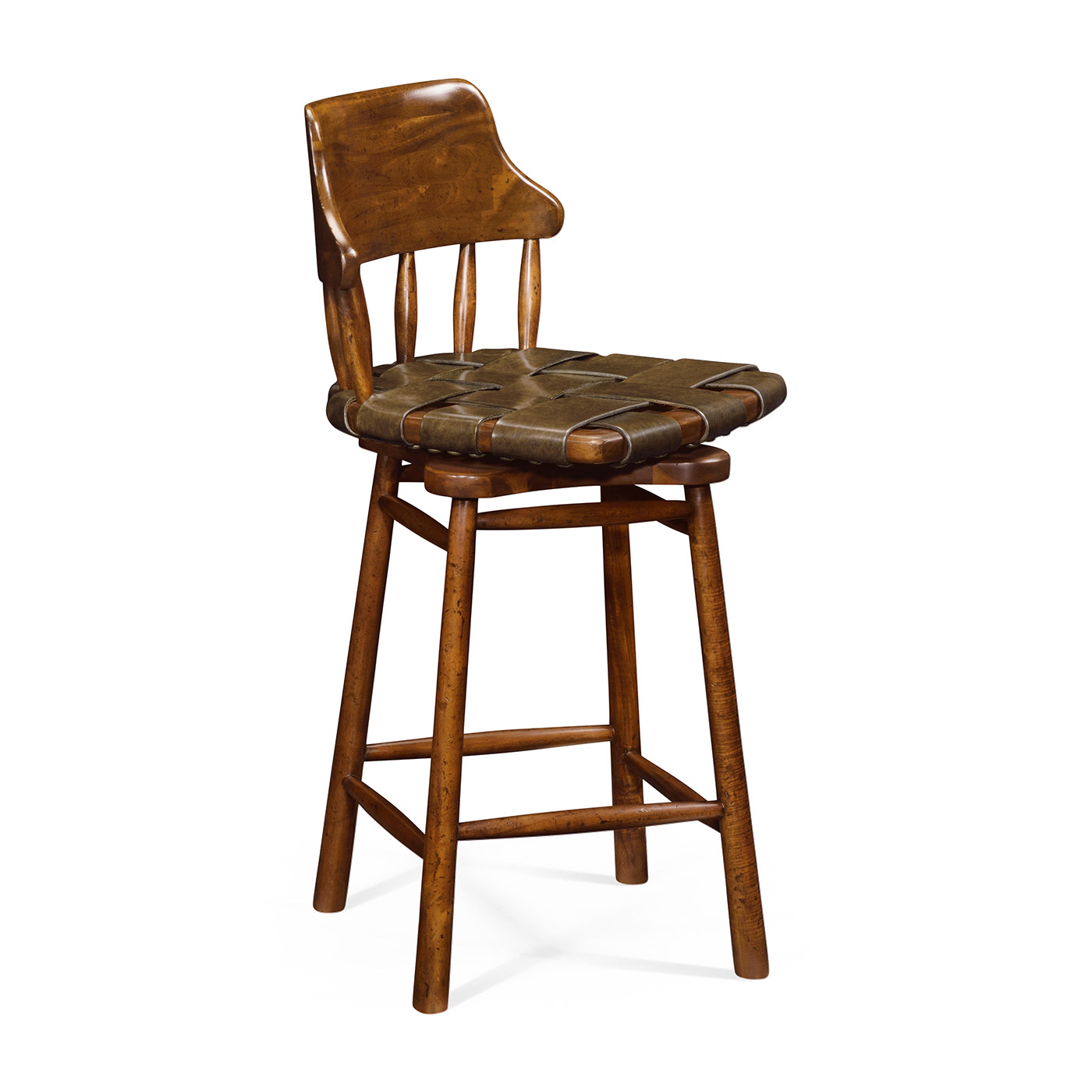 Country Style Leather Counter Stools