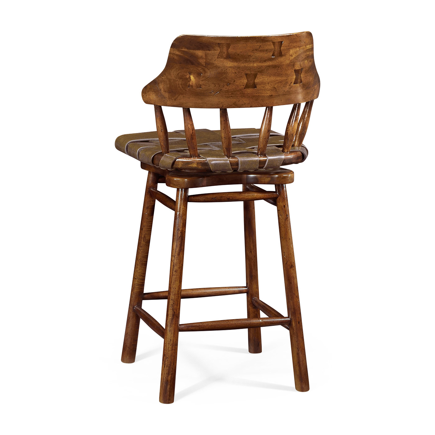Country Style Leather Counter Stools