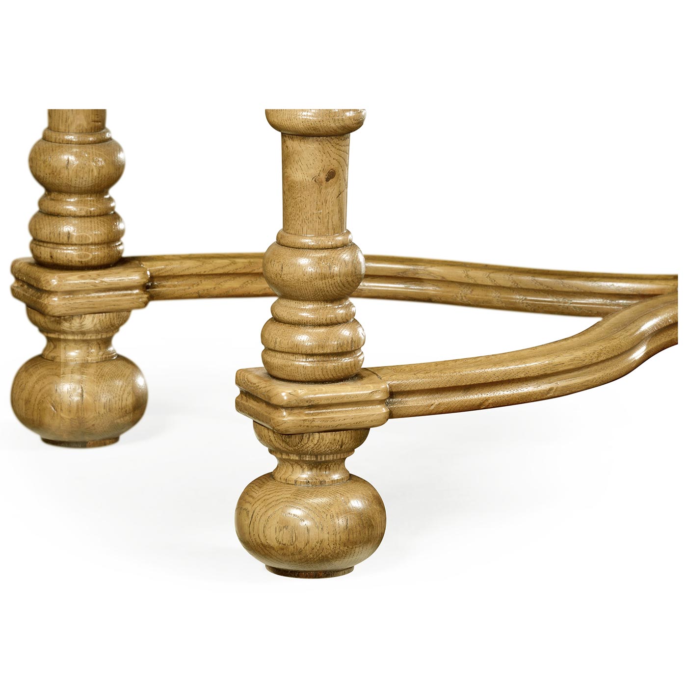 Chip Carved Natural Oak Console