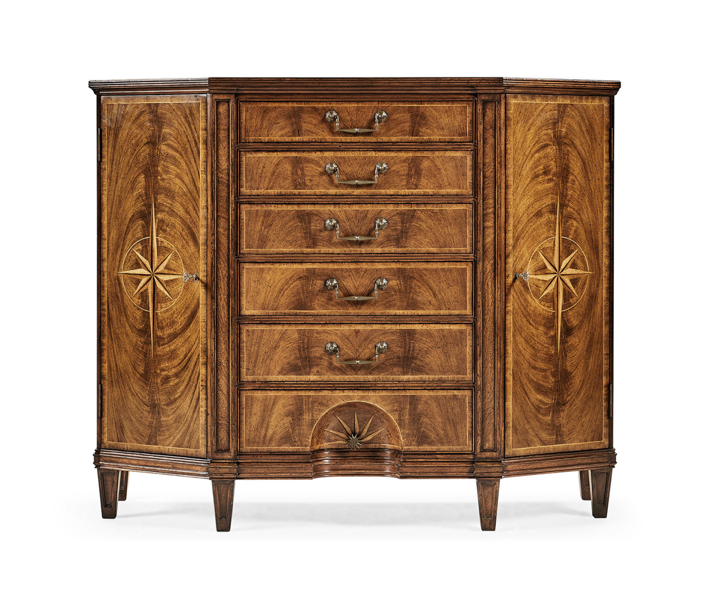Starburst Walnut Side Cabinet