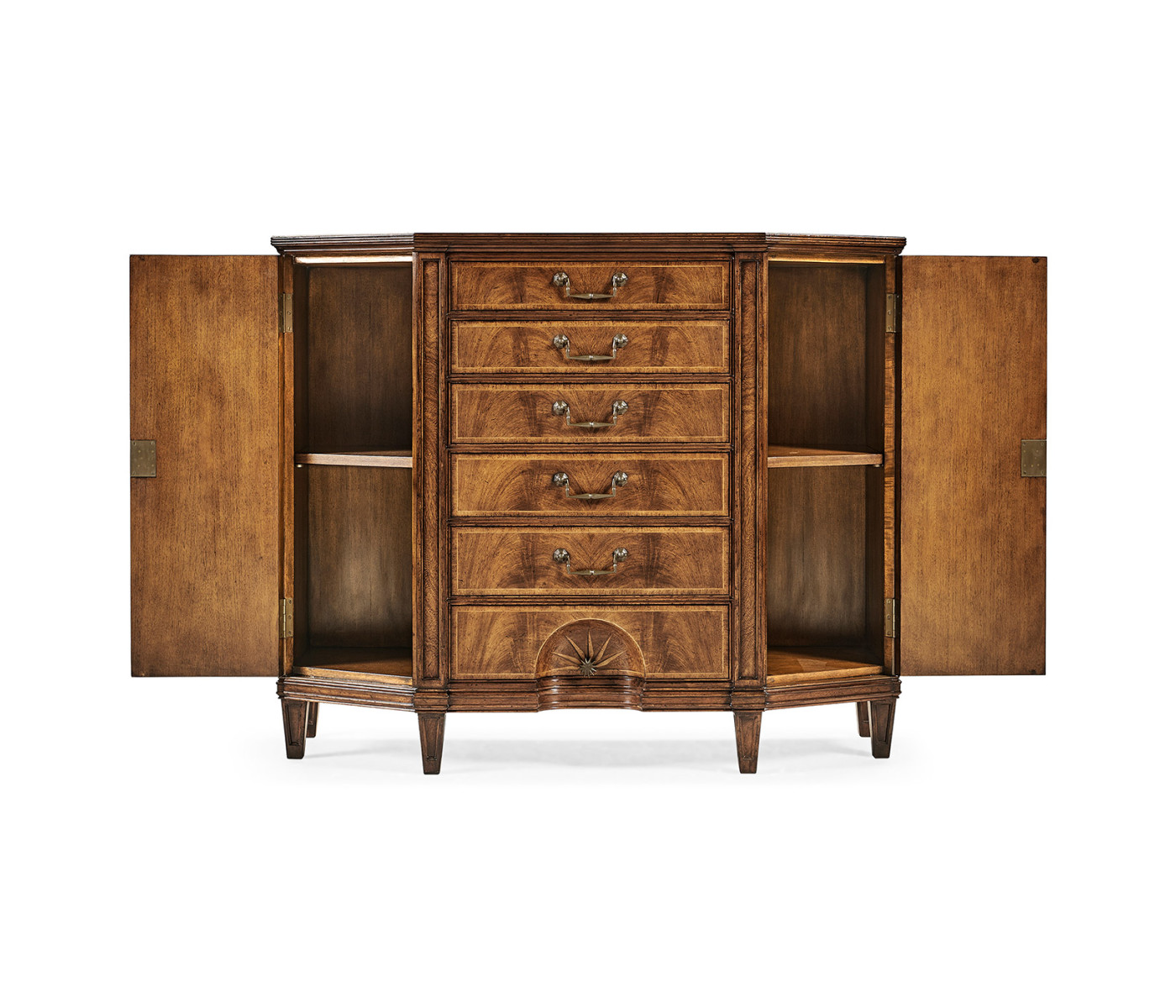 Starburst Walnut Side Cabinet