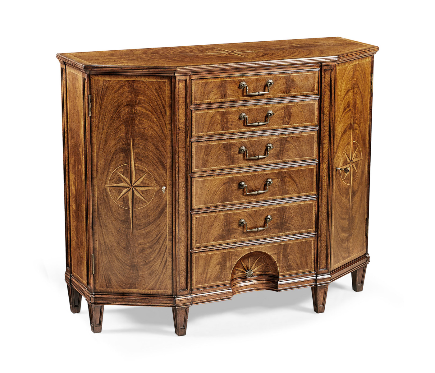 Starburst Walnut Side Cabinet