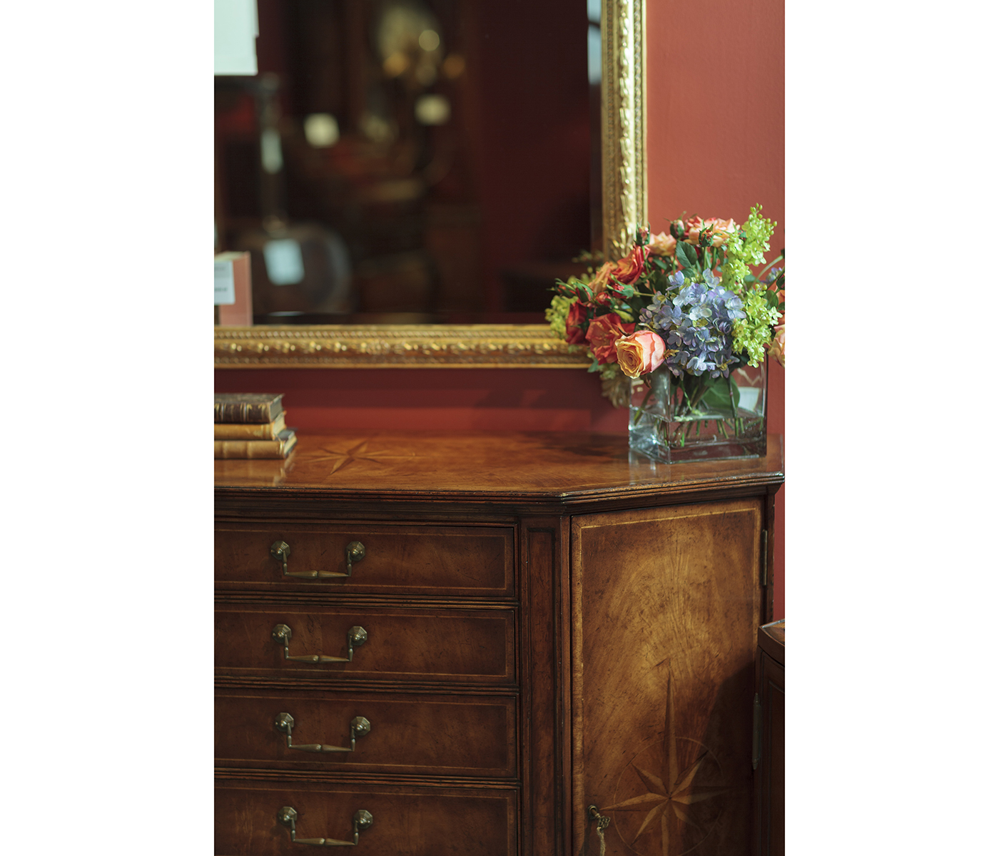 Starburst Walnut Side Cabinet