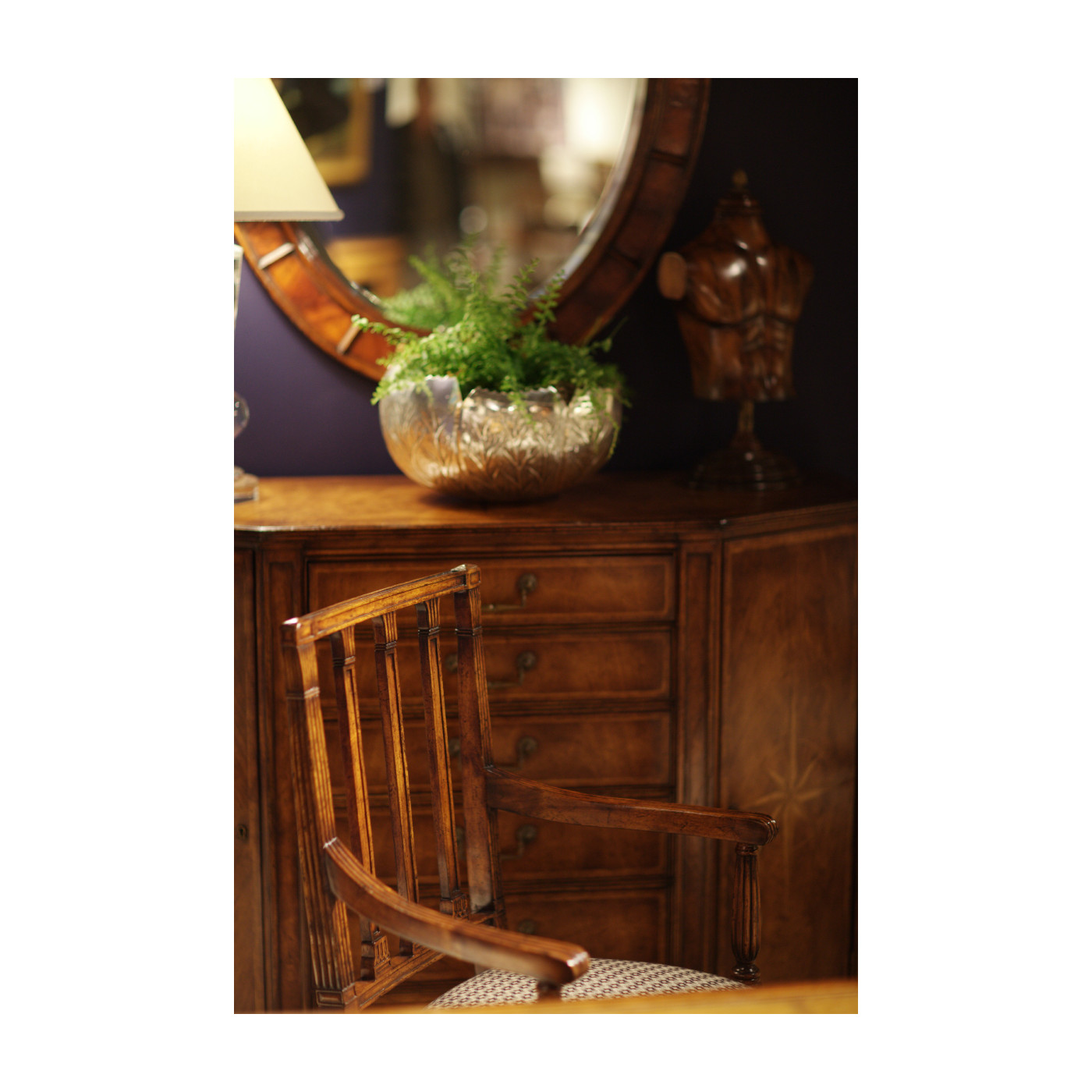 Starburst Walnut Side Cabinet