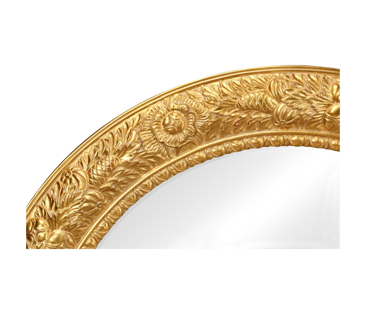 Large circular gilded mirror