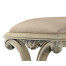 Heavily carved French provincial green x-frame footstool