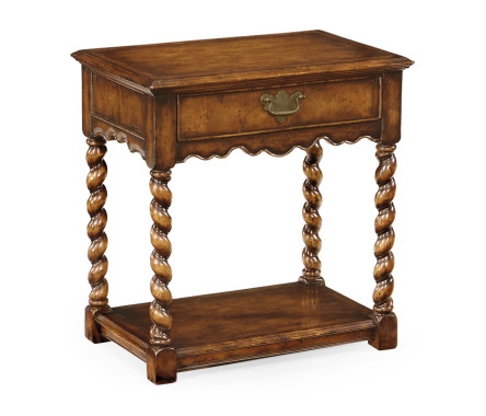 Country walnut side table