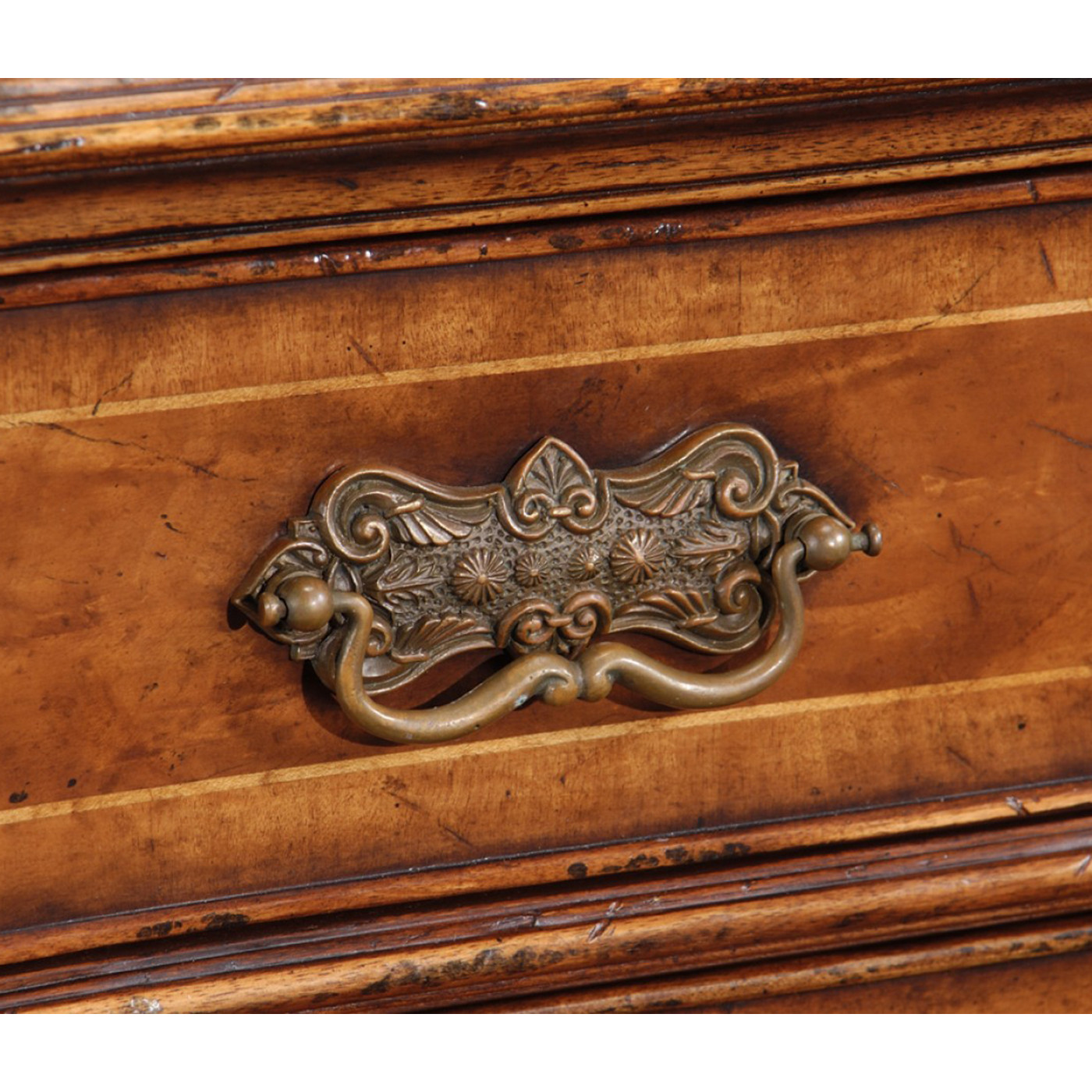 Crotch walnut chest of eight drawers