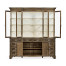 Serpentine Architrave Bleached Mahogany China Cabinet