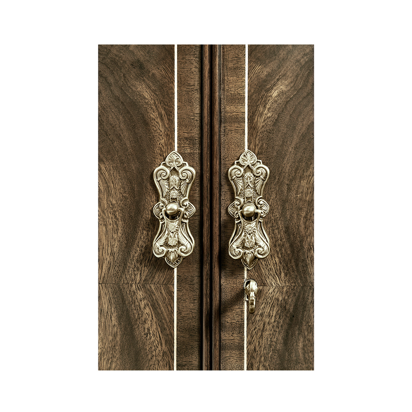 Serpentine Architrave Bleached Mahogany China Cabinet