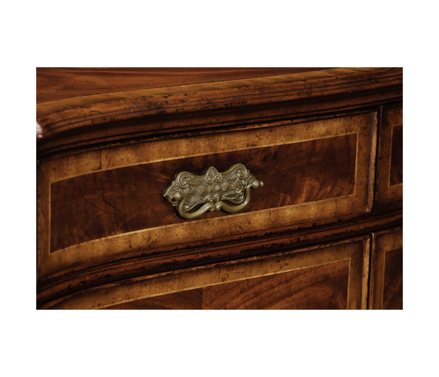Serpentine Two Door Mahogany Cabinet